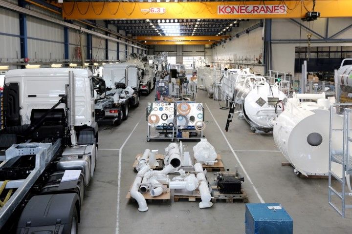 Vacuum truck factory KOKS Group in Alkmaar, The Netherlands